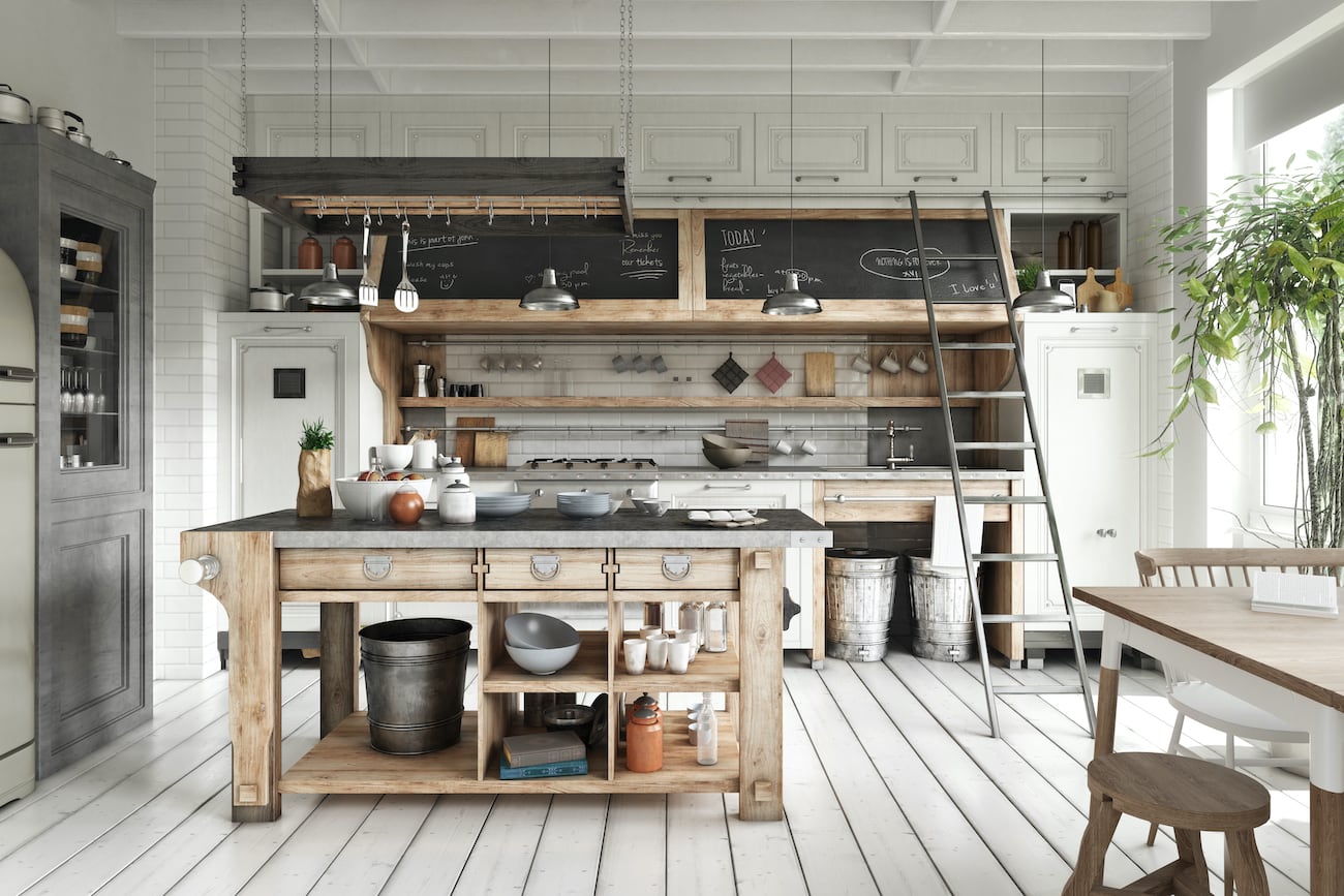 Rustic Wood Kitchen Flooring